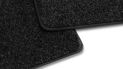 Deep-pile textile floor mats, for the front, black