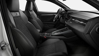 Intérieur S avec sièges sport, combinaison microfibre Dinamica/ similicuir en Noir