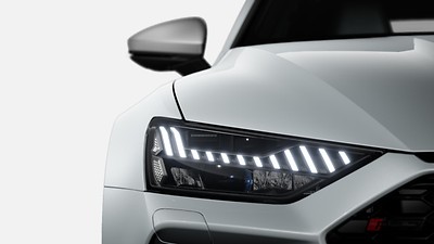 HD Matrix LED headlamps with Audi laser light and RS-specific darkened trims