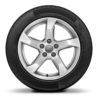 Aluminium-Gussr&auml;der im 5-Arm-Design, Gr&ouml;&szlig;e 7,5 J x 17, mit Reifen 225/45 R 17