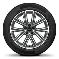 Jantes en aluminium coul&eacute; 7,5x17 &agrave; 5 branches V design, pneus 215/45 R17