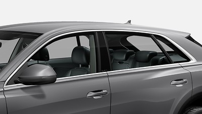 Side and rear windows with heat-reflecting glass