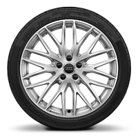 Jantes en aluminium coul&eacute; 8x19 Audi Sport &agrave; 10 branches en Y,pneus 235/35 R19