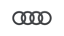 Audi-ringen donker, voor de achterzijde