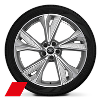 Obręcze kół ze stopu metali lekkich Audi Sport  8.5Jx21&quot;, 5 - ramienne, platynowoszare, z oponami 255/35 R21. 3-letnie ubezpieczenie opon w cenie.