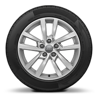 Aluminium-Gussr&auml;der im 5-Doppelspeichen-Design, Gr&ouml;&szlig;e 7,5 J x 17, mit Reifen 225/45 R 17