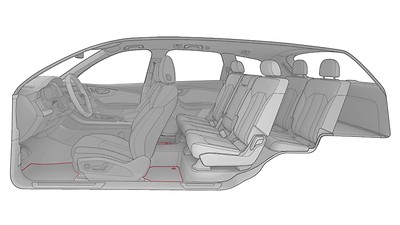 Éléments élargis d&apos;équipement intérieur en cuir Audi exclusive