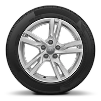 Jantes en aluminium coul&eacute; en style &agrave; 5 branches en Y, dimension 7,5J x 17 avec pneus 225/45 R17