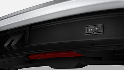 Luggage compartment lid with convenience opening