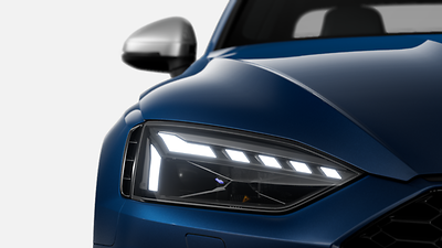 Matrix-LED-Scheinwerfer mit Audi Laserlicht, dynamischer Lichtinszenierung und dynamischem Blinklicht