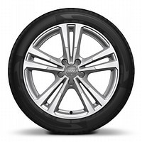 Aluminium-Gussr&auml;der im 5-Parallelspeichen-Design, teilpoliert, Gr&ouml;&szlig;e 7,5 J x 18, mit Reifen 225/40 R18