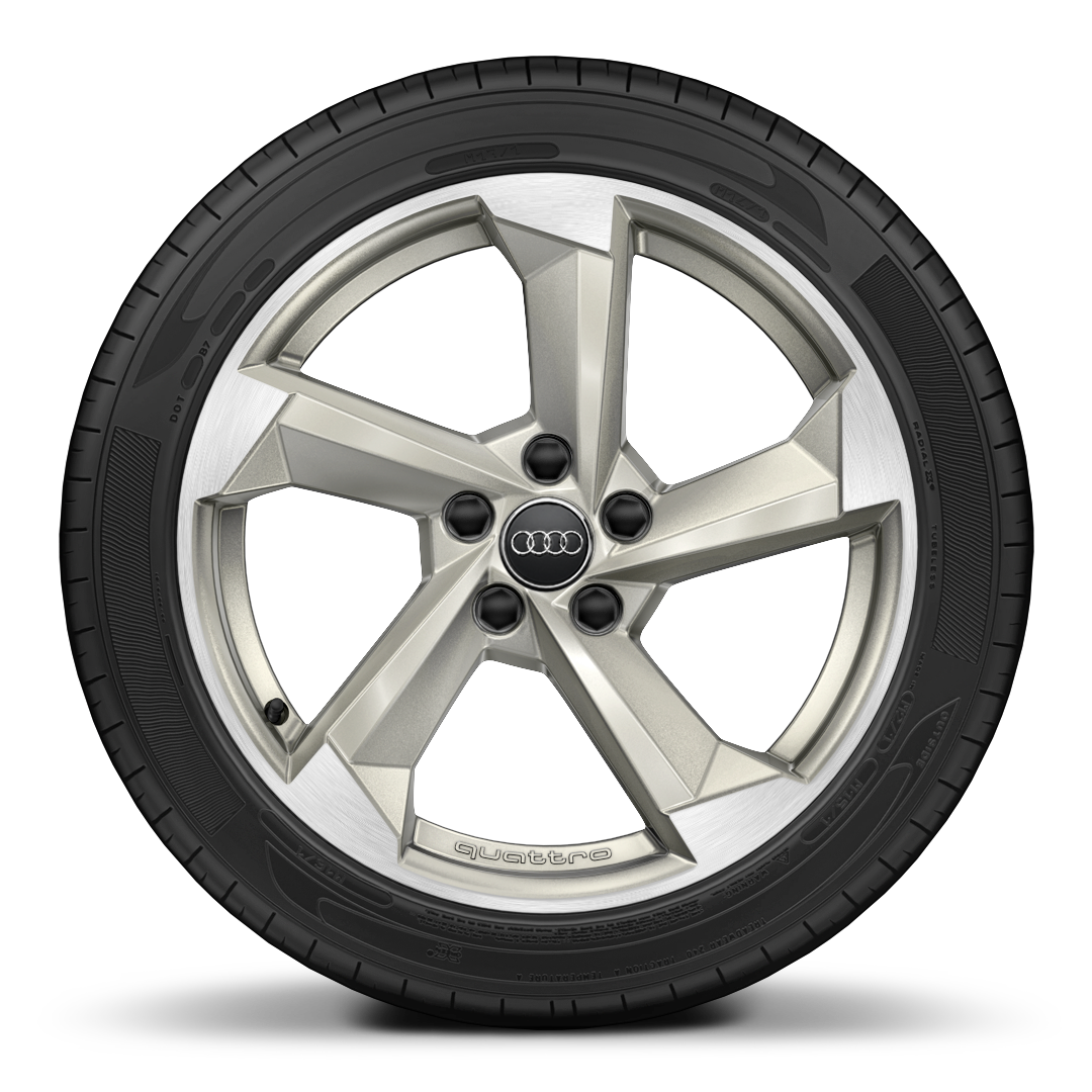 &quot;18&quot;&quot; &apos;5-arm turbine&apos; design alloy wheels in magnesium look, diamond cut finish with 7.5J 225/40 R18 tyres