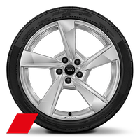 Rodas Audi Sport, design "Torsio" de 5 braços, 8,5J x 19, pneus para modelo específico