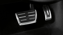 Pedal caps in stainless steel, for vehicles with automatic gearbox