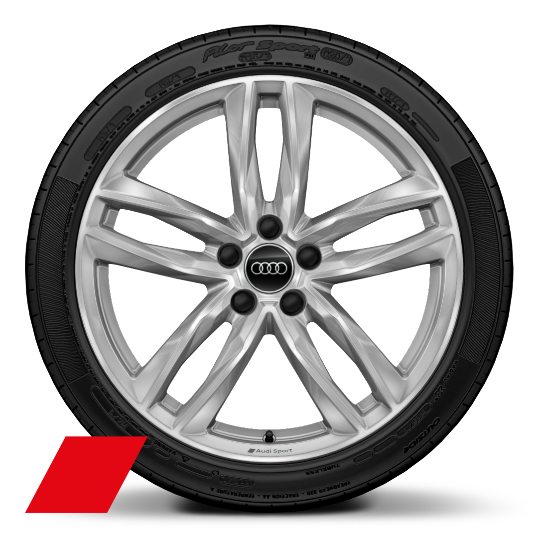 Audi Sport GmbH 19 吋 5 輻雙肋設計鋁合金輪圈，搭配 245/35 R19 輪胎