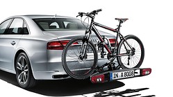 Bicycle carrier for the trailer towing hitch