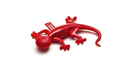 Air freshener gecko, red, floral