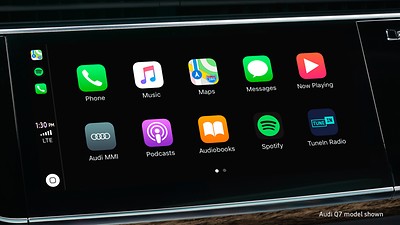Audi smartphone interface with wireless Apple CarPlay® and Android Auto™