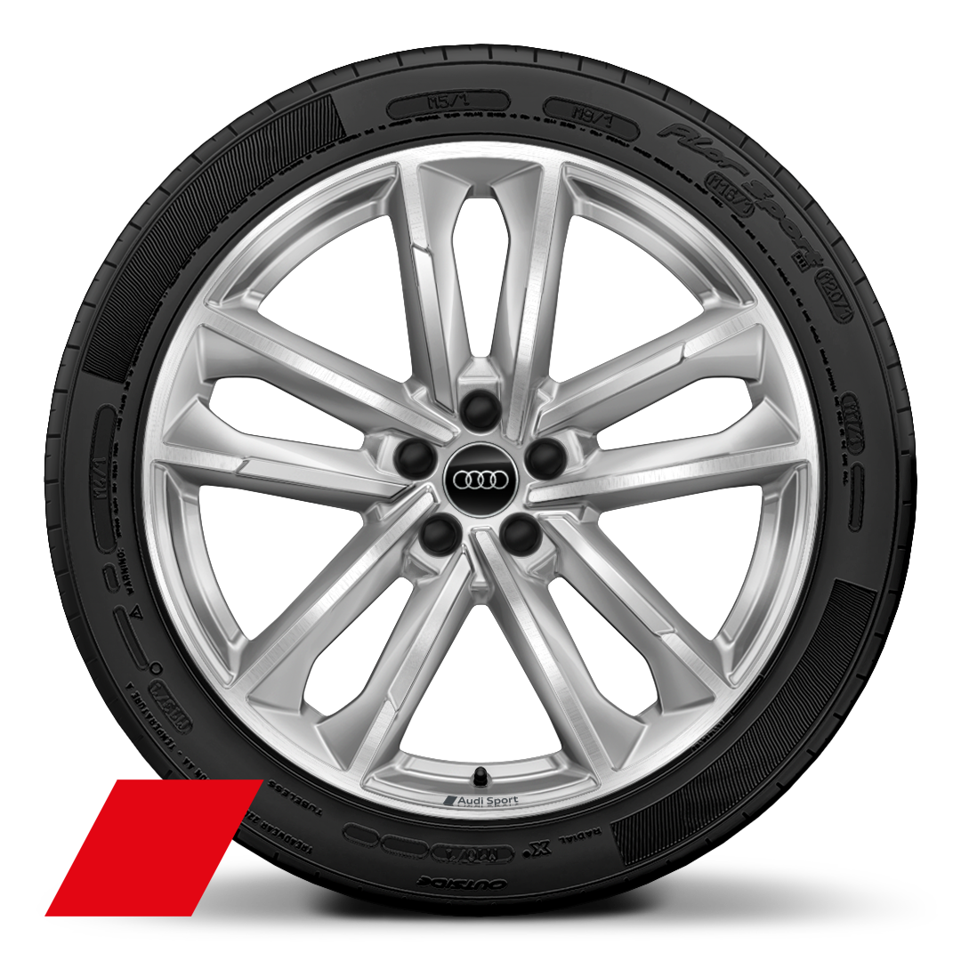 Audi Sport 20 吋 5  輻式雙肋設計鑄造鋁合金輪圈搭配 255 / 40 R20 輪胎