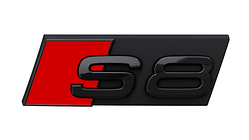 Denominazione modello S8 in nero, per la parte anteriore