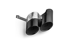 Sport tailpipe trim, for vehicles with single tailpipe on the left and right, chrome-finished, black, right
