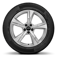 Jantes en aluminium coul&eacute; 7,5x17 &agrave; 5 branches star, pneus 215/45 R17