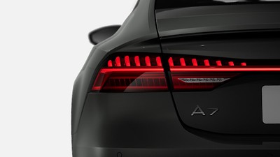 LED rear combination lamps with dynamic light design and dynamic turn signal