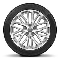 Aluminium-Gussr&auml;der im Vielspeichen-Design, teilpoliert, Gr&ouml;&szlig;e 7,5 J x 18, mit Reifen 225/40 R 18 (enthalten in Audi design selection)