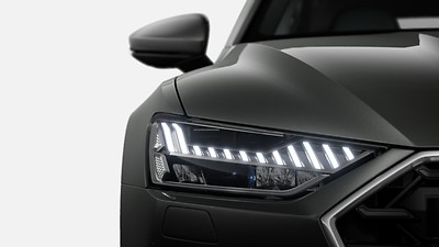 Reflektory HD Matrix LED z Audi laser light, dynamiczną inscenizacją świateł i dynamicznymi kierunkowskazami.