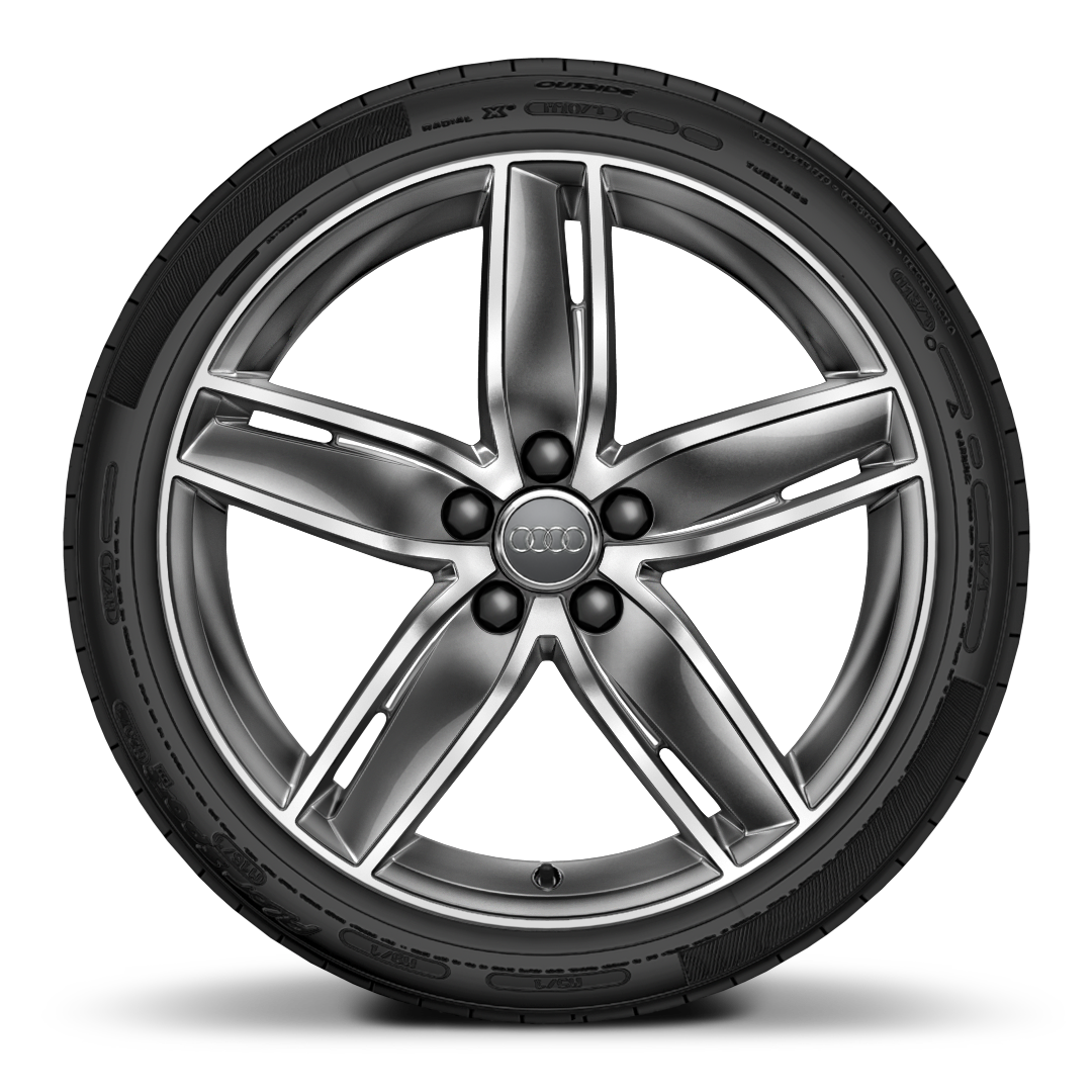 19” ‘5-arm wing’ design alloy wheels in gloss titanium look with 8J 235/35 R19 tyres