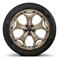 Jantes en aluminium coul&eacute; 7,5x18 &agrave; 5 branches Y design en brons, pneus 215/40 R 18