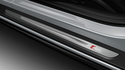 Enjoliveurs de seuil de porte en plastique avec inserts en aluminium, éclairés, Audi exclusive