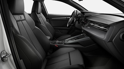 Intérieur S avec sièges sport, combinaison cuir/similicuir en Noir