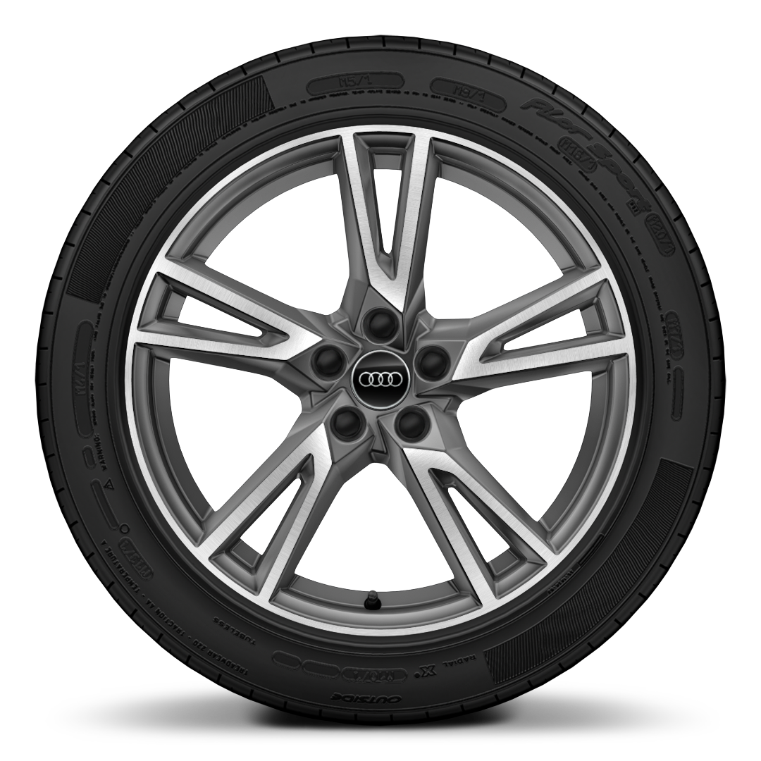Wheels, 5-spoke V-style, Graphite Gray, diamond-turned, 8.0J x 19, 235/55 R19 tires