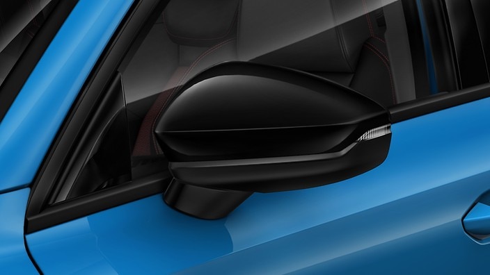 Black exterior mirror housings