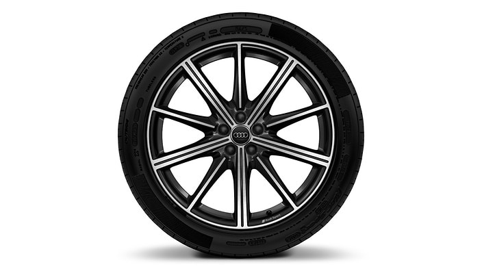 21" 10-spoke-star design wheels, bicolor finish