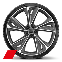 22" 5-V-spoke structured design, titanium wheels