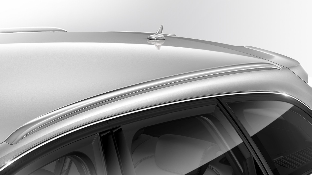 Matt aluminium roof rails