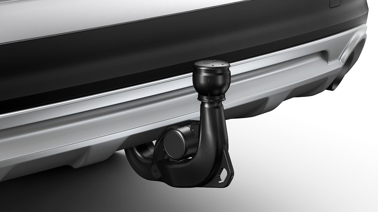 Trailer towing hitch, mechanically swivelling, incl. electrics set