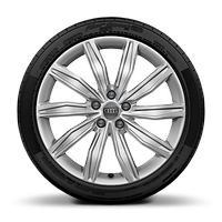 Jantes de liga leve 19" com 10 raios din&acirc;micos e pneus 245/45 R19