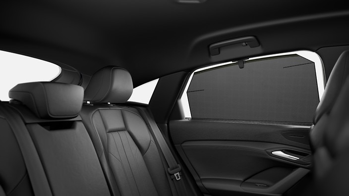 Retractable sunshades for the rear doors