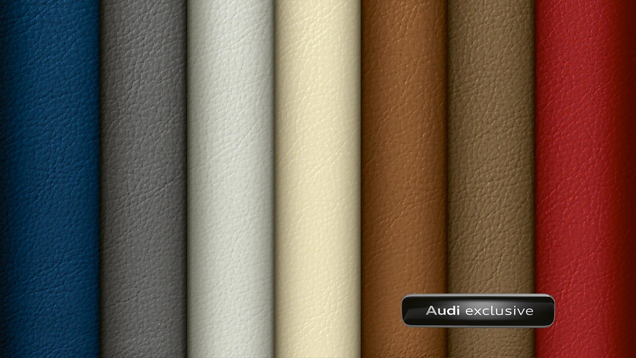 Audi exclusive, interieur en cuir fin Nappa + panneaux de portes en alcantara (# couleurs surpiqûres/cuir/alcantara)