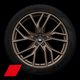 Cerchi Audi Sport, design a 5 razze a W a stella, Bronzo Opaco, 8,5J|9,0J x 21, pneumatici 235/45|255/40 R21