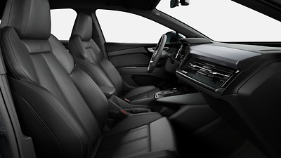 S line interior with sport seats in black leather / synthetic leather combination