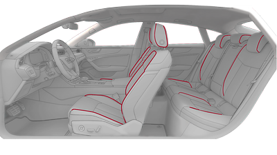 Liseré pour sièges contour personnalisé Audi exclusive