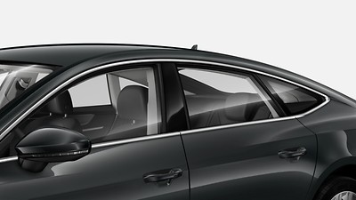 Dual pane acoustic glass for side windows (front and rear doors)