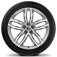 21" 5 Twin-Spoke design wheels, size 9.5J x 21, with 285/40 summer tires