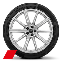 Cerchi in lega di alluminio Audi Sport 10J x 22 design a 10 razze a stella, con pneumatici 295/40 R22