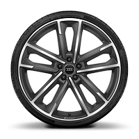 Jantes de liga leve Audi Sport 21" com 5 bra&ccedil;os duplos, em Tit&acirc;nio mate e pneus 255/35 R21