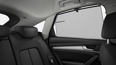 Manual rear door window shades